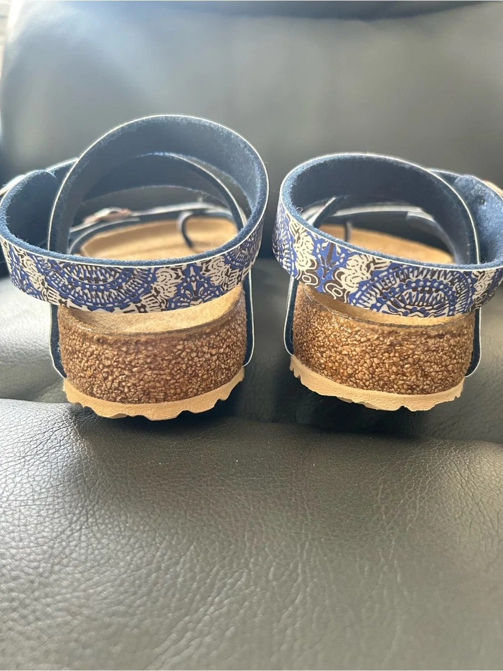 Yara Birkenstocks Rare Blue Print Size 40 - Picture 11 of 13